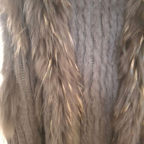 Fur vest brown new small medium made of natural fur