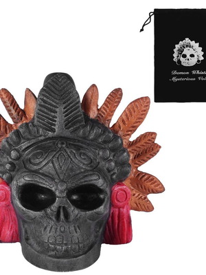 Aztec Death Whistle with Storage Case new