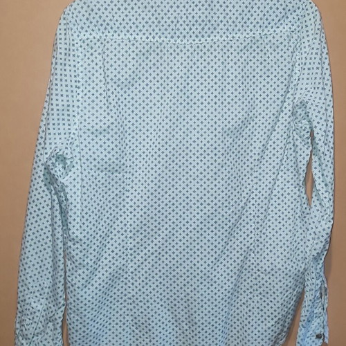 Petrol Industries men's shirt used, size L, white with blue pattern