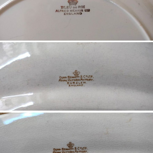 Dunn Bennett Royal Victoria Pottery set of 3 vintage English platters used
