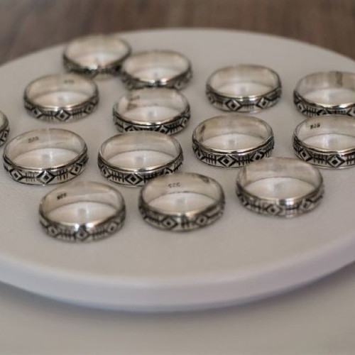 Sterling silver 925 handmade rings, pack of 14