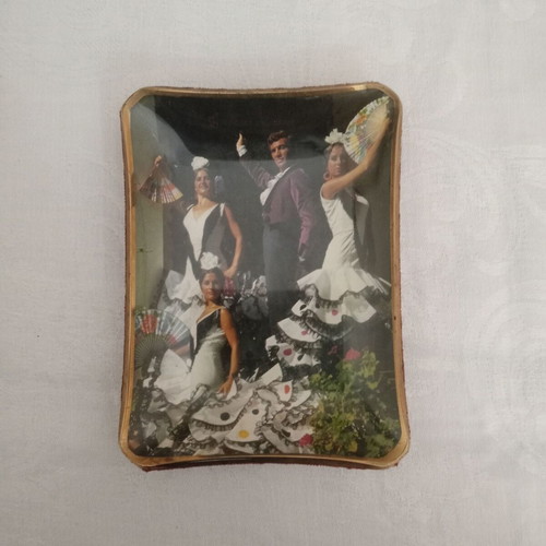 Vintage Flamenco Souvenir Trinket Tray from Malaga, 1970