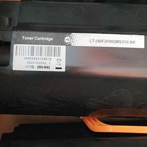 Lexmark 50F2H00 502H toner cartridges used, pack of 4, black