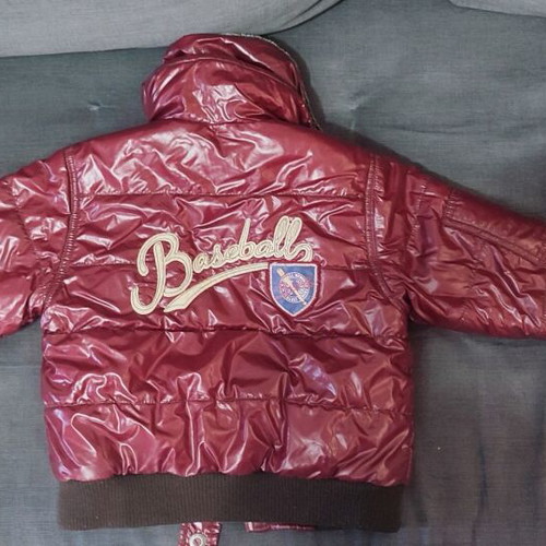 Winter Burgundy Kids Jacket with Detachable Fur Collar, 4 Years, Like New