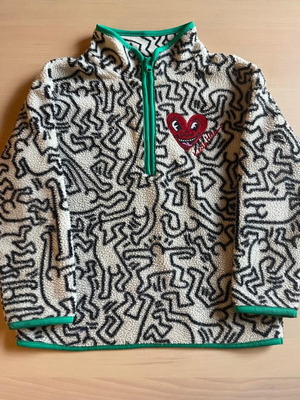 H&M x Keith Haring παιδικό teddy fleece με μισό φερμουάρ, 122/128 εκ.