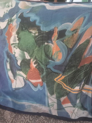 Νέο μαντήλι 63×63 με πίνακα Δ. Μυταρά