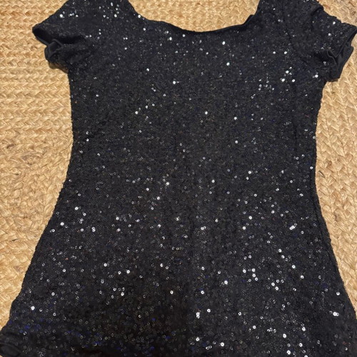 Sequin blouse used, black, size M with zipper
