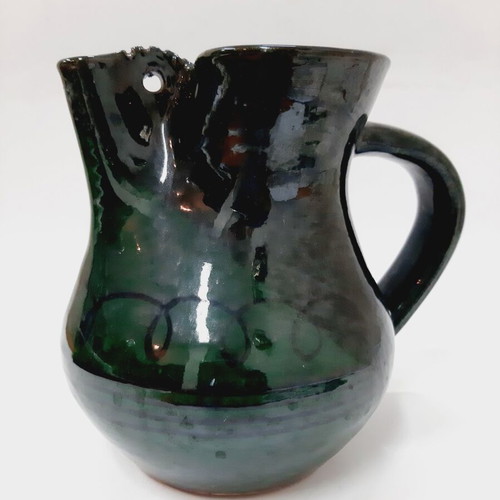 Glazed ceramic jug 16 cm like new