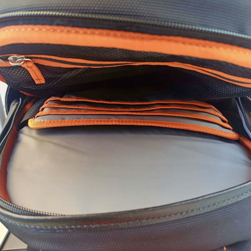 Parajumpers Hubbard backpack like new, black and orange