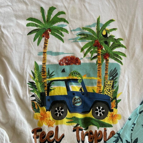 Set of two t shirts 4&5 Y like new, white