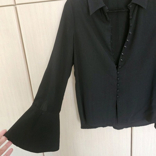 Black shirt with buttons like new, size S