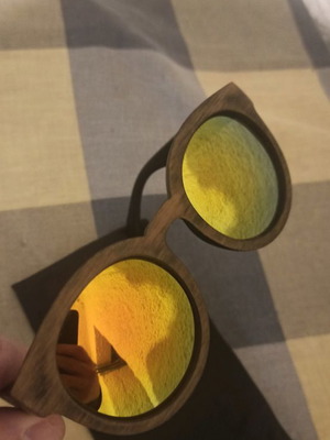Sunglasses wooden style used unisex