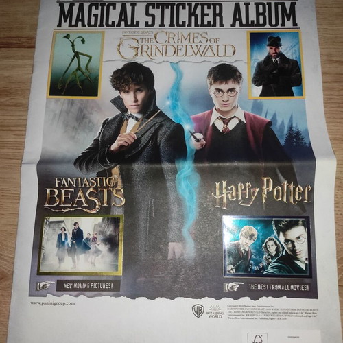 Panini album Fantastic Beasts and the Crimes of Grindelwald like new