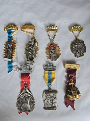 Vintage Bavarian religious medals collection like new