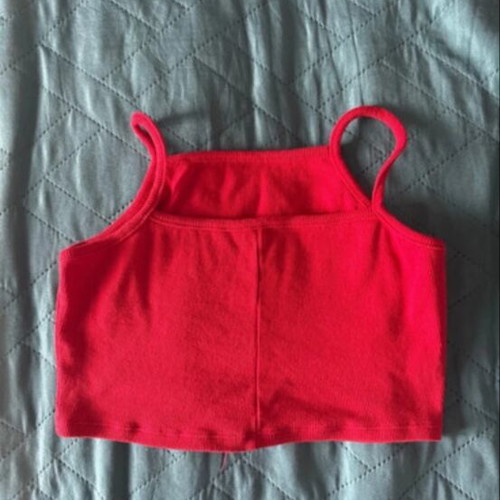 Red crop top Luigi size XS like new summer