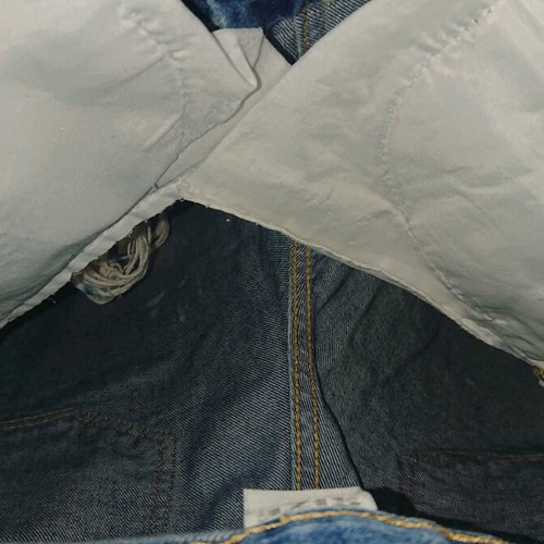 Jeans pants used with rips, size XS, blue