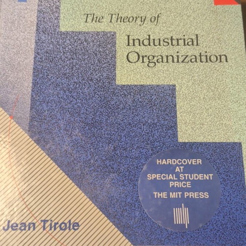 The Theory of Industrial Organization by Jean Tirole like new, English