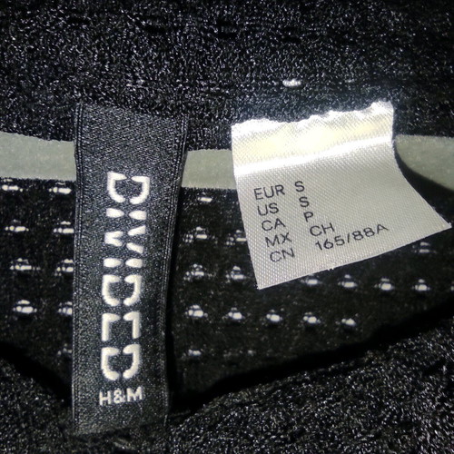 Black Crochet Sheer Button Up Top H&M Divided like new, size XS