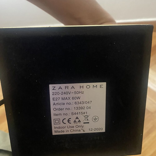 Zara Home table lamp like new with gold base and crystal