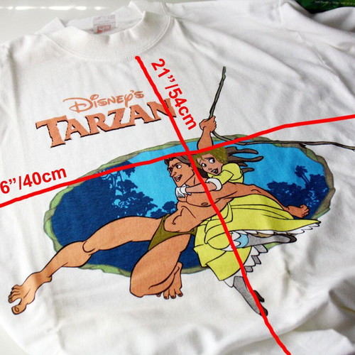 Disney's Tarzan T-shirt 1999 new, size S, white