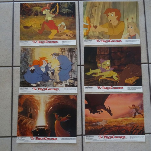 Disney The Black Cauldron authentic movie photos set of 6, like new