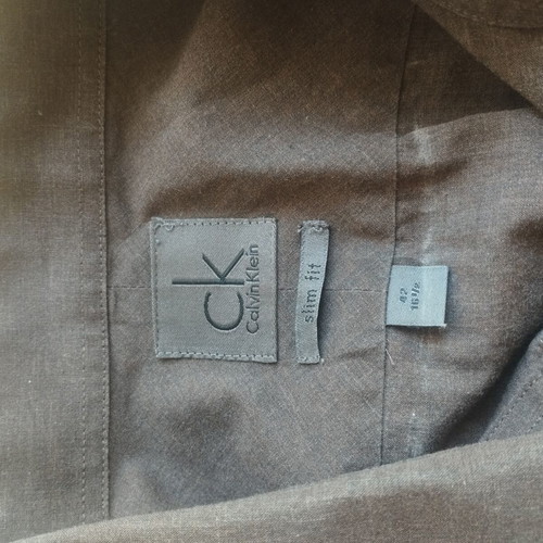 Calvin Klein slim fit shirt, brown, size L