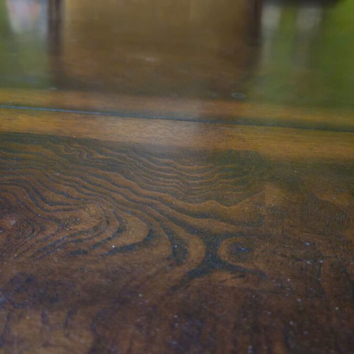 Oval carved dining table made of solid walnut wood like new