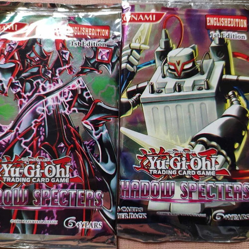 Yugioh Shadow Specters cards new, 3 sealed packs