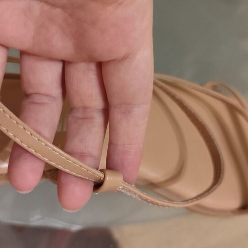 Shein beige flat sandals size 39 like new with soft sole