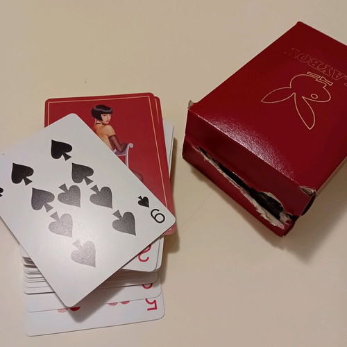 Play Boy playing cards like new, collectible with worn box