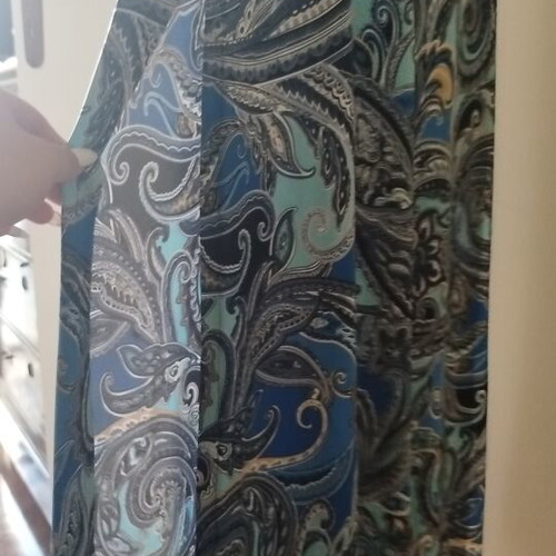 Ths Fashion blue maxi dress with paisley pattern