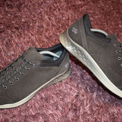 Hanwag Gore Tex leather men's shoes used, size 44, gray