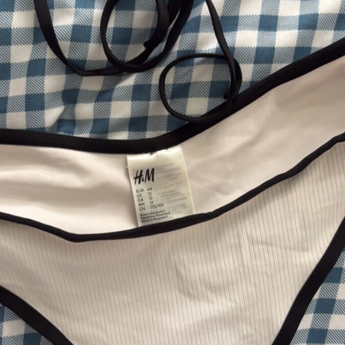 H&M bikini like new, black and white, sizes XL and XXL