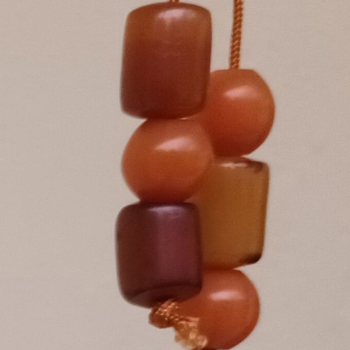 Mastic Worry Beads used with old Bakelite beads