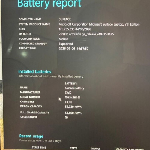 Microsoft Surface 7 Laptop Snapdragon X Plus 10-Core 120Hz Touchscreen New, 16GB RAM, 256GB SSD