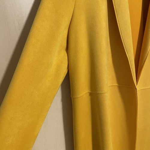 Zara yellow castor-effect coat, new