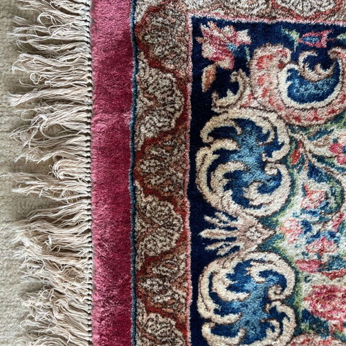Kerman carpet used, 5.60 x 4.14 m, wool and silk