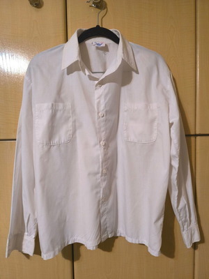 Children's white shirt size 12 like new, long sleeve