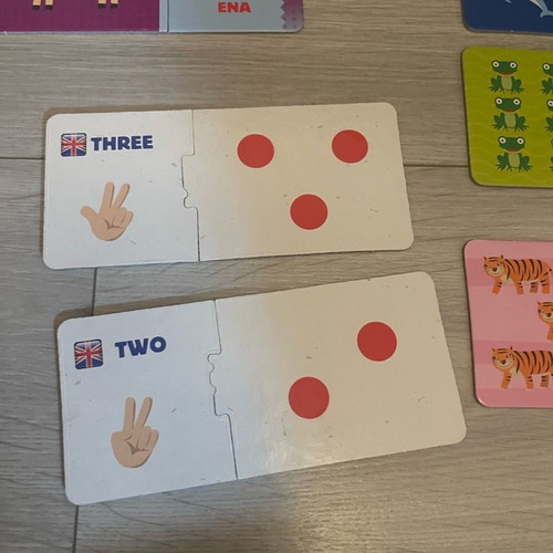 Educational number card game used