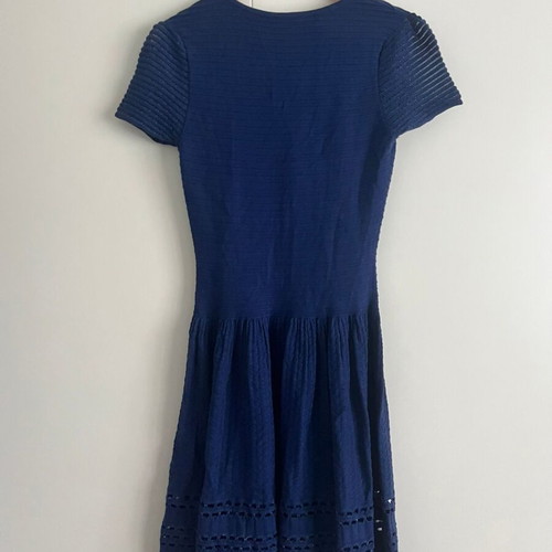 Sandro navy knit dress size L like new