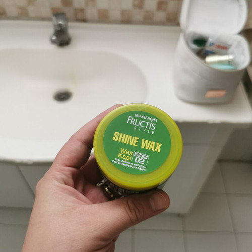 Fructis Shine Wax hair styling product nearly full