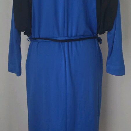 Vintage dress used, blue, size 40, 1980s