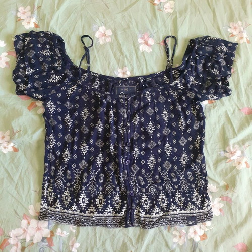 Superdry summer blouse like new, size small, 100% viscose