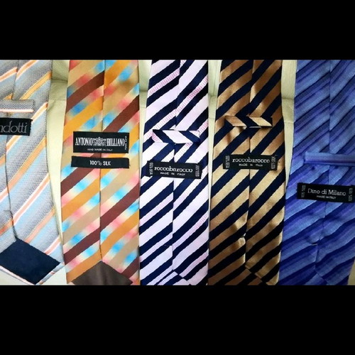 Branded ties used, set of 10 pieces