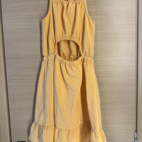 H&M apricot and yellow open-back dress 12-13 years / 158 cm