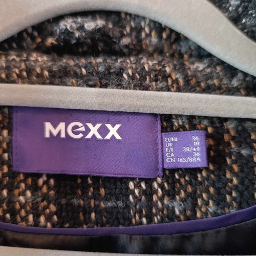 Winter checked coat Mexx Fashion used, black, size M