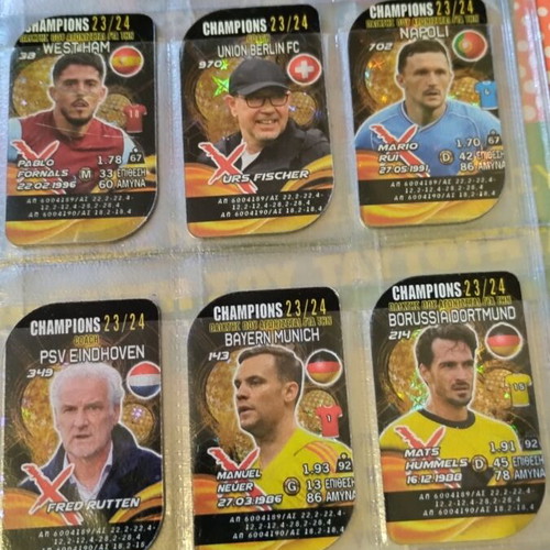 Panini football album and 12 collectible cards like new