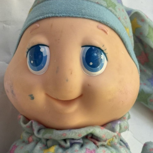 Agkalitsas doll used with rare outfit and face marks, 29 cm