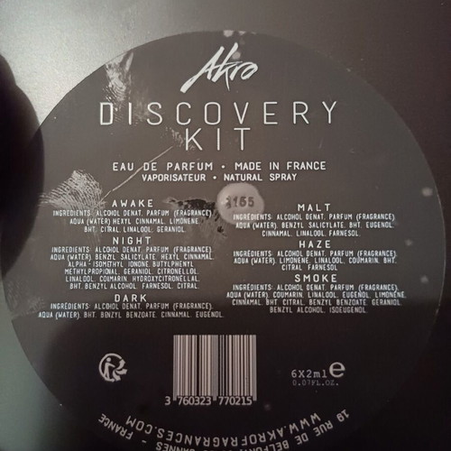 Akro Discovery Kit 6×2ml Eau de Parfum like new