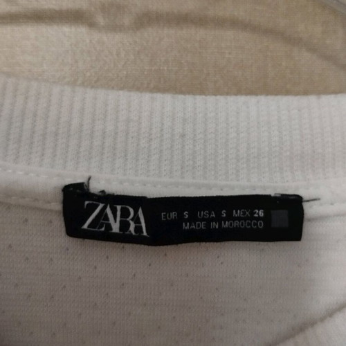 Zara white sweatshirt used style sweater